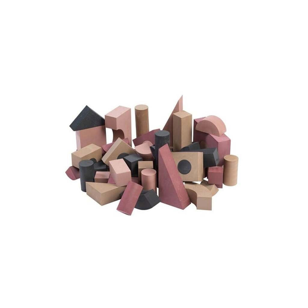 Babytrold Foam building blocks - Dusty Rose - 52 pieces