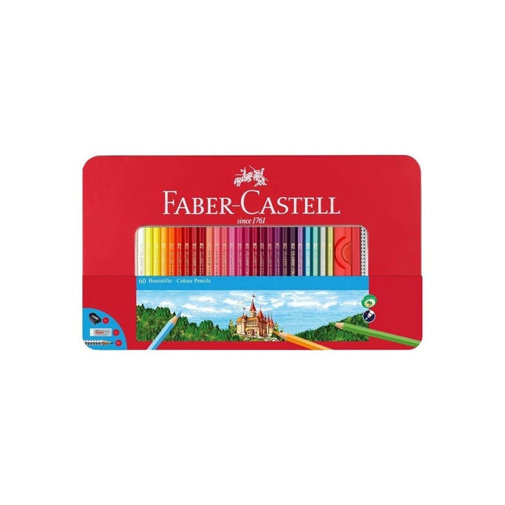 Faber Castell Classic - coloured pencil and pencil set - 62 pieces