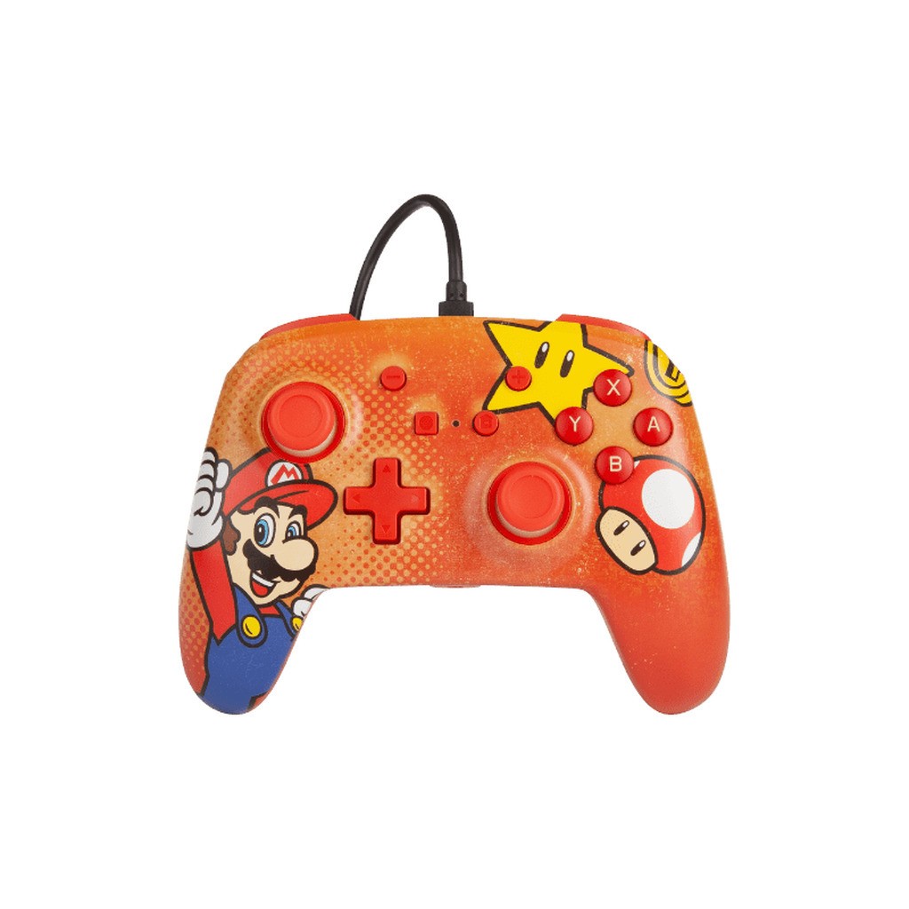 PowerA Enhanced Wired Controller for Nintendo Switch - Mario Vintage - Wired Controller - Nintendo Switch
