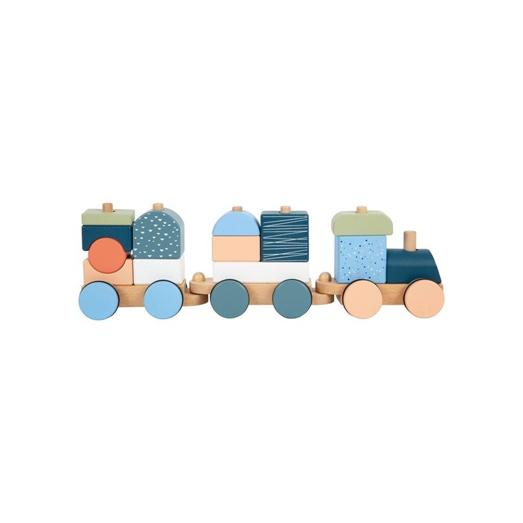 Small Foot - Wooden Stacking Block Train Arctic 16 pieces.