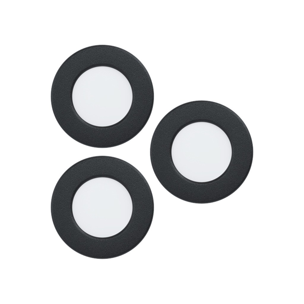 EGLO FUEVA 6-Z INDBYG. SÆT Ø88 RGB/CCT 3X2,8W 1020LM IP44 SORT