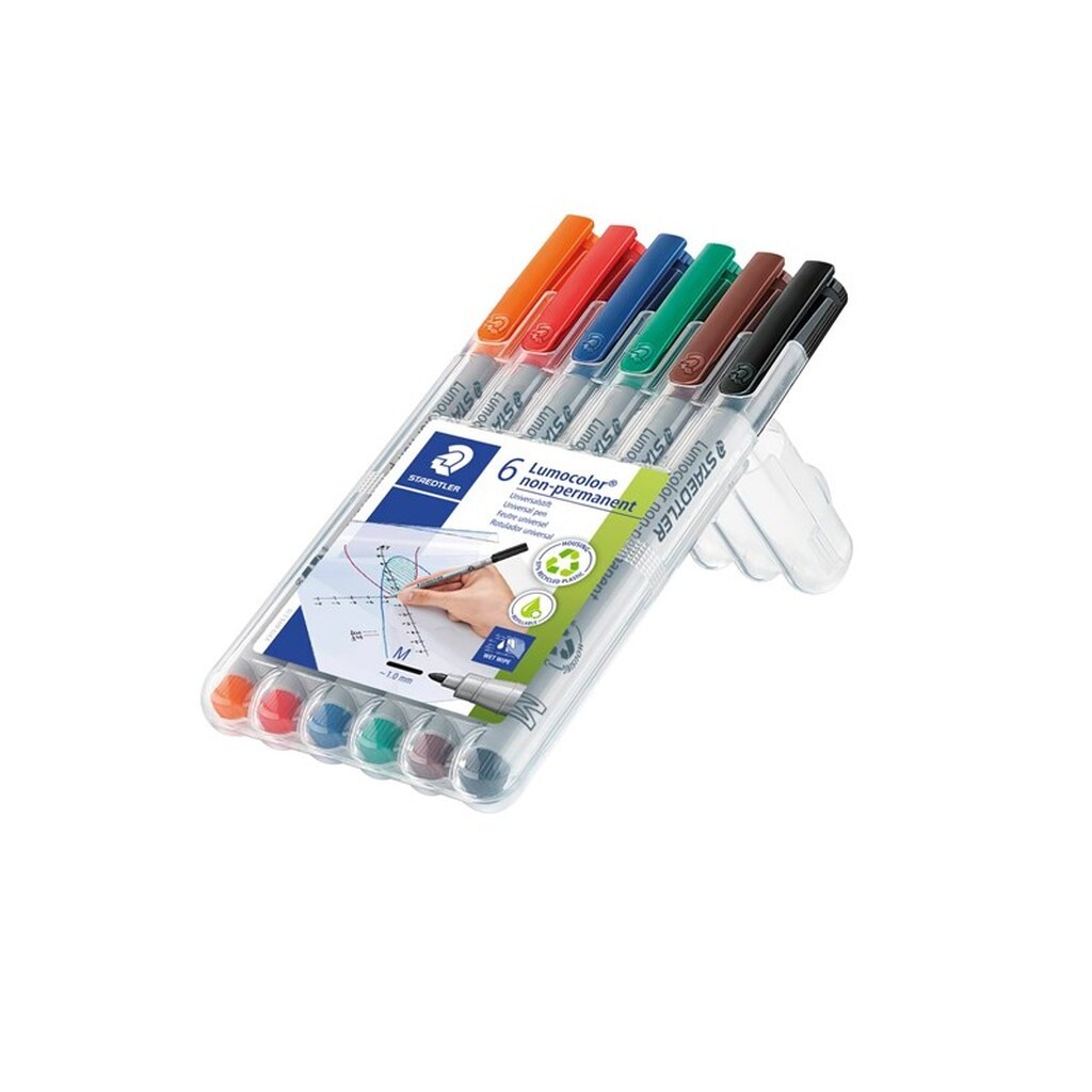 Staedtler Lumocolor Non-P M 1,0mm 6 ass./boks