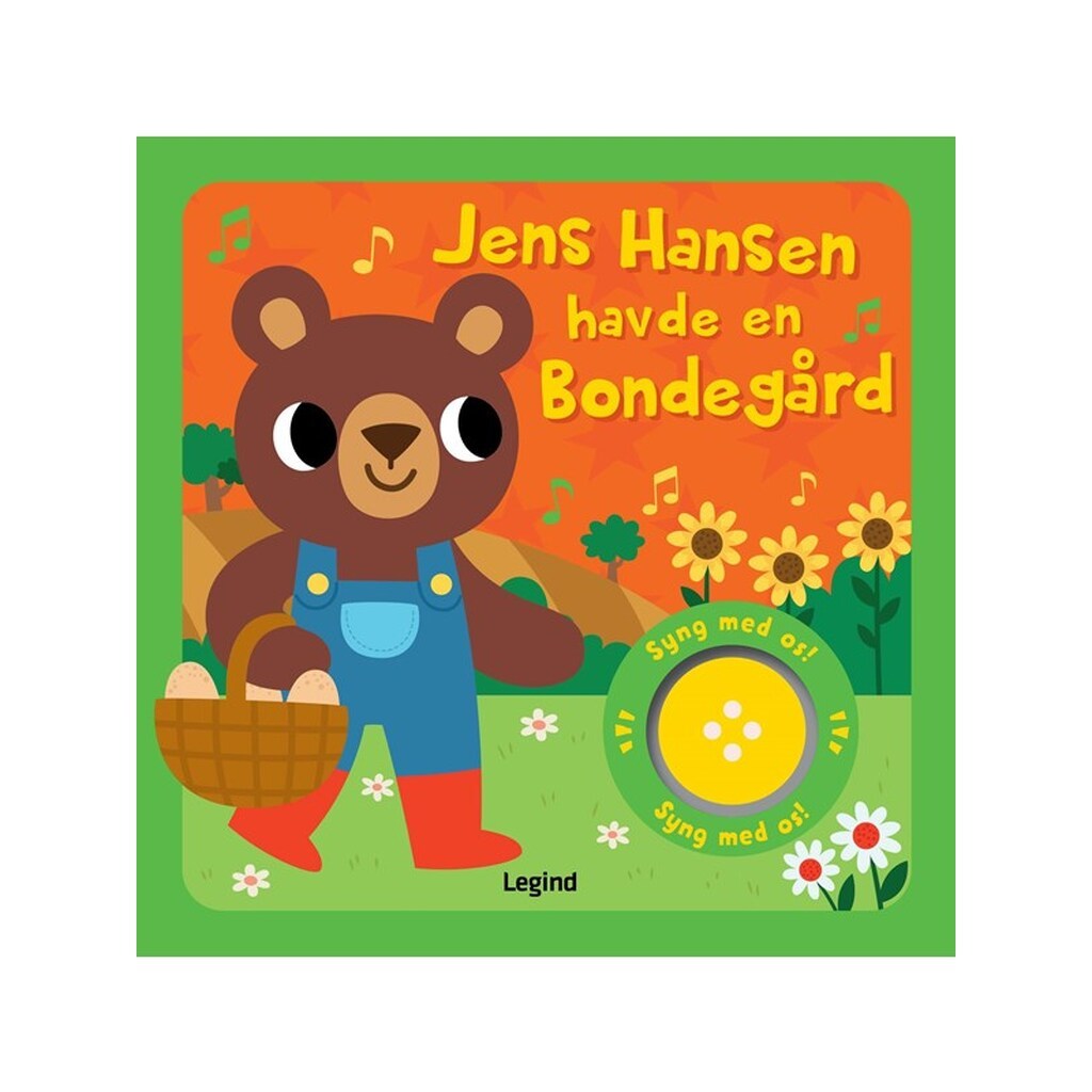 Jens Hansen havde en bondegård - Sangbog med musik - Børnebog - Papbog