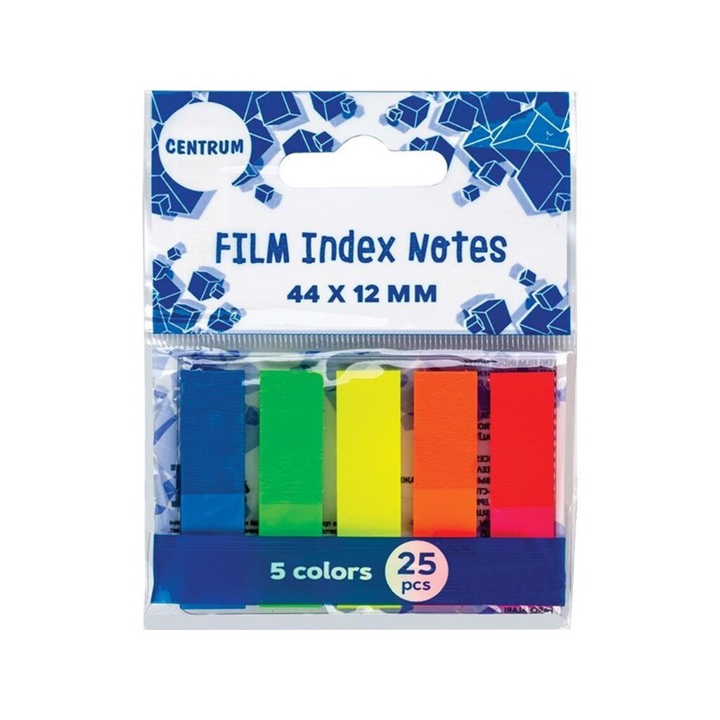 CENTRUM Indeksfaner 45*12mm 5 neonfarver ass.