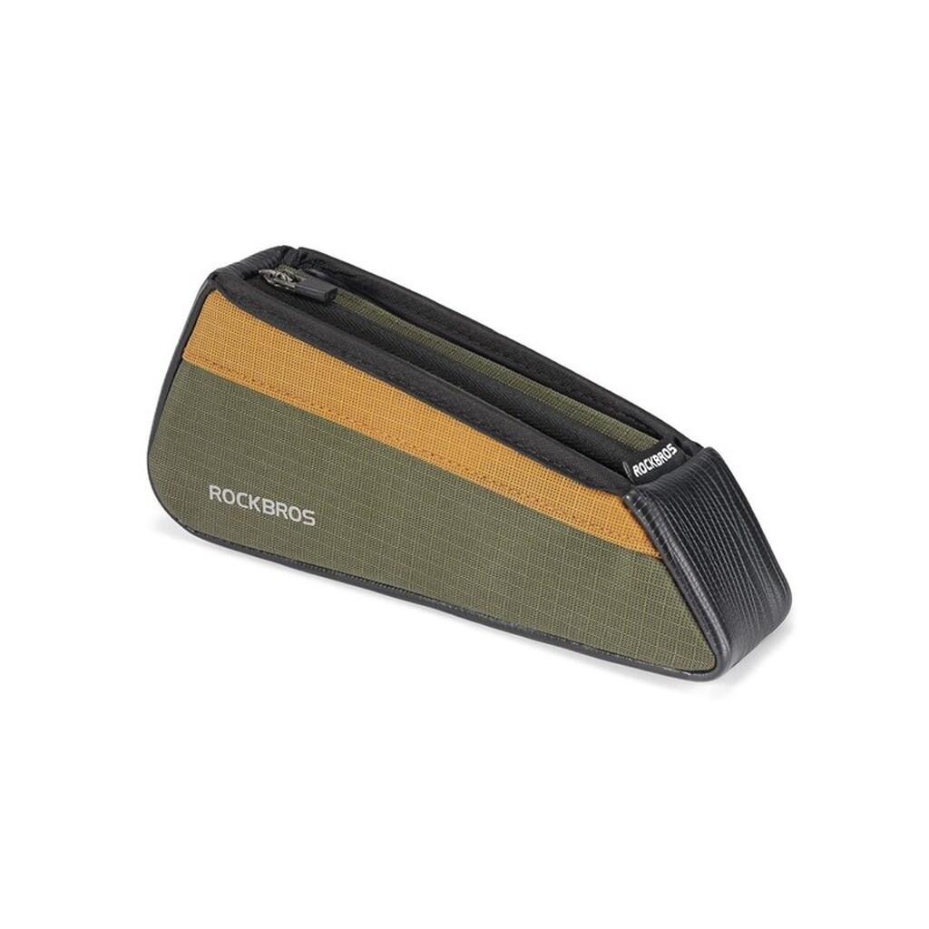 Rockbros 088 Top Tube Bike Bag 0.25L - Green and Orange
