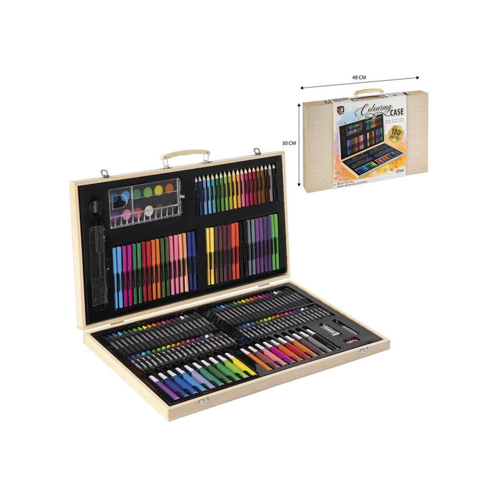 Grafix Wooden Colouring Case 180 pcs - FSC wood