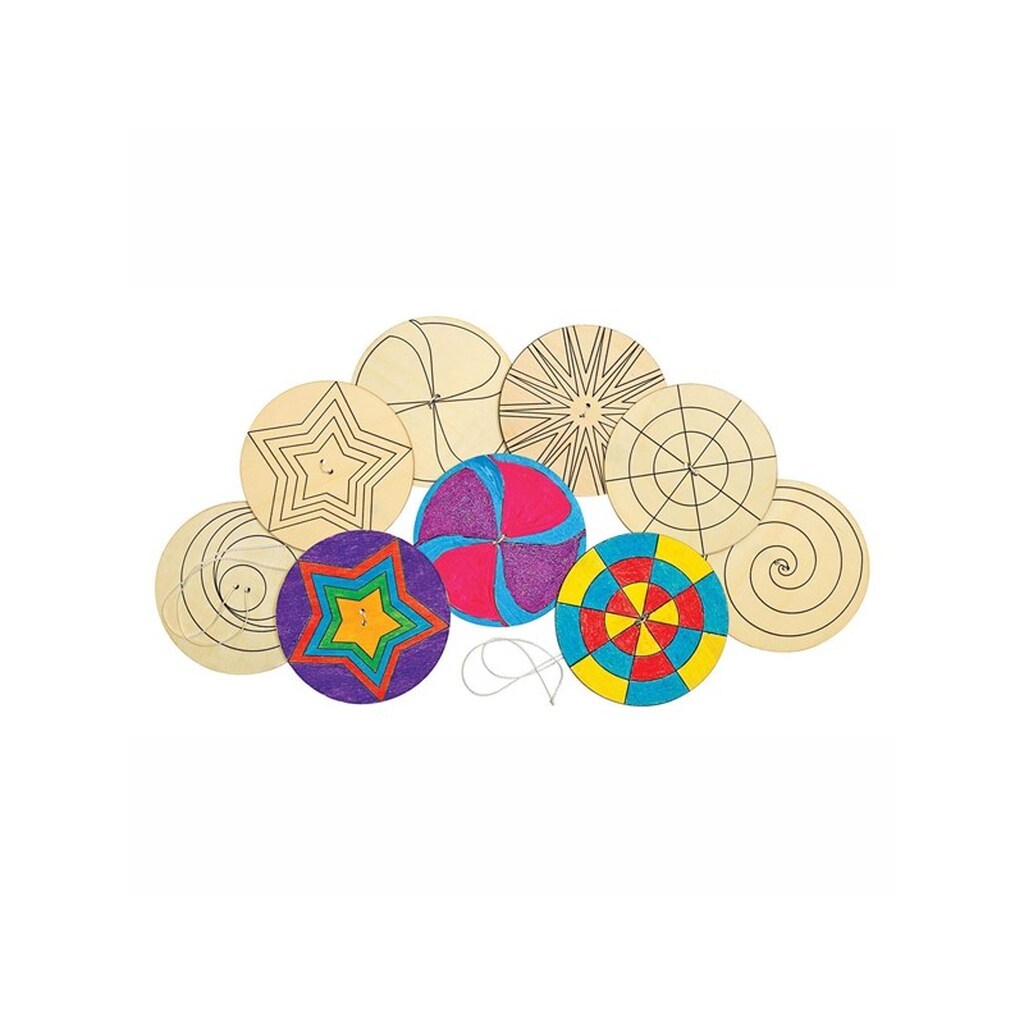 Colorations - Decorate your own Wooden Spinner 24 pcs.