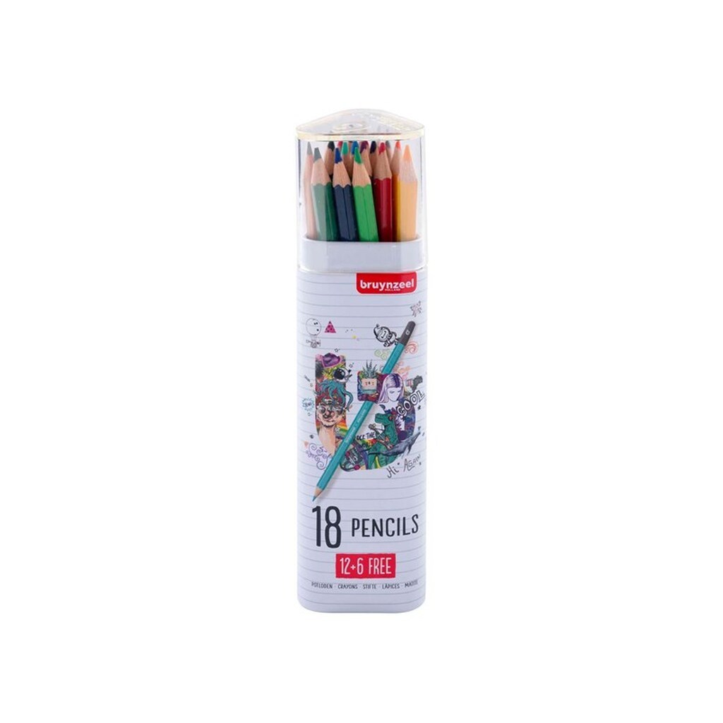 Bruynzeel Colored Pencils Tin 12 And 6 Free