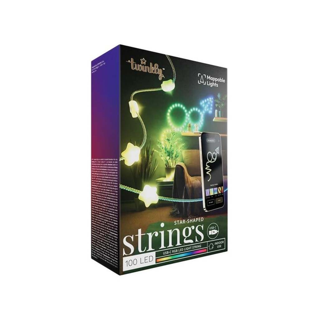 Twinkly Candies - 100 Star-shaped RGB LEDs Clear Wire USB-C