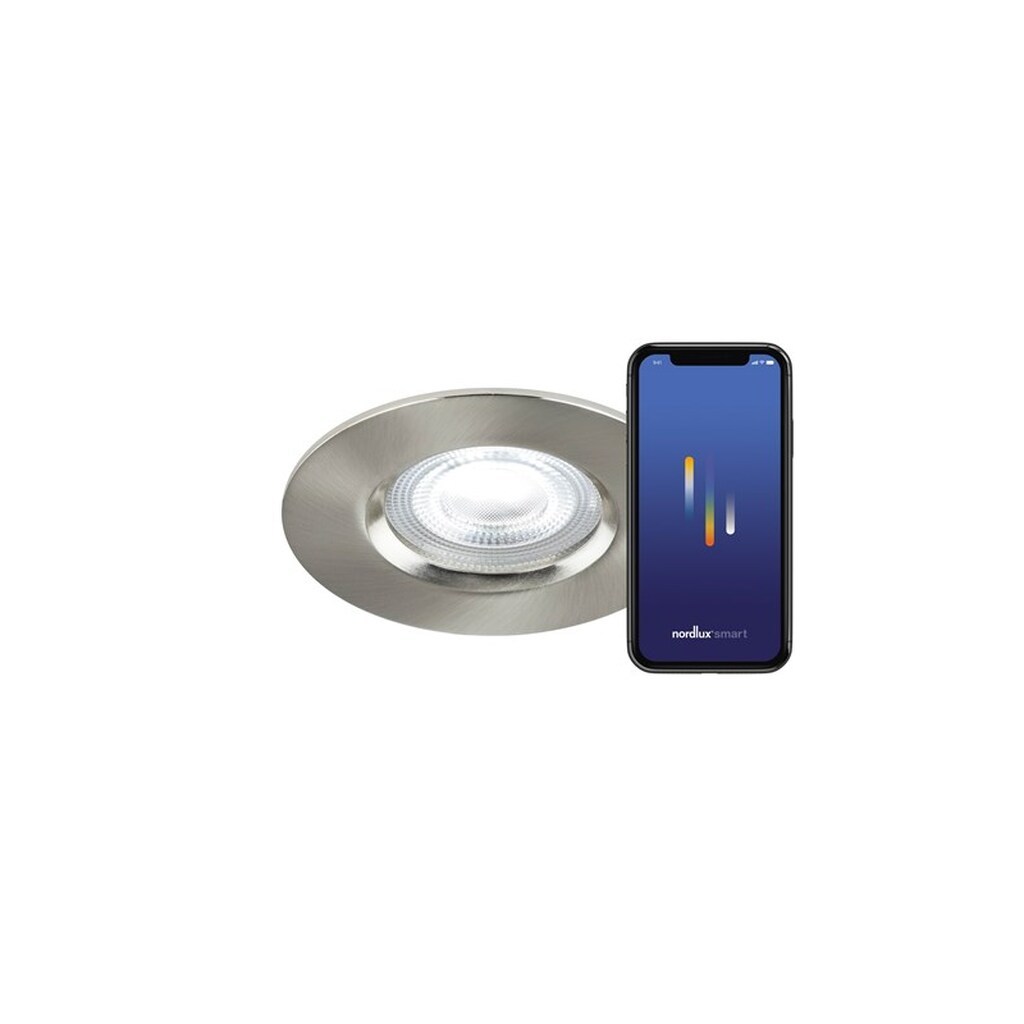 Nordlux Don Smart indbygningsspot, 2700-6500K RGB, nikkel