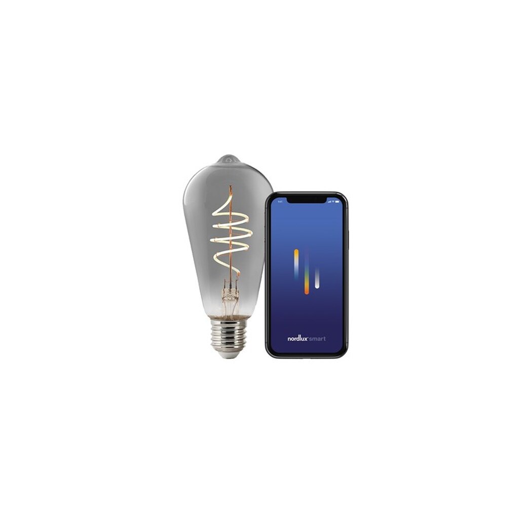 Nordlux Smart E27 Pære 4,7W 100lm 1800K Røgfarvet