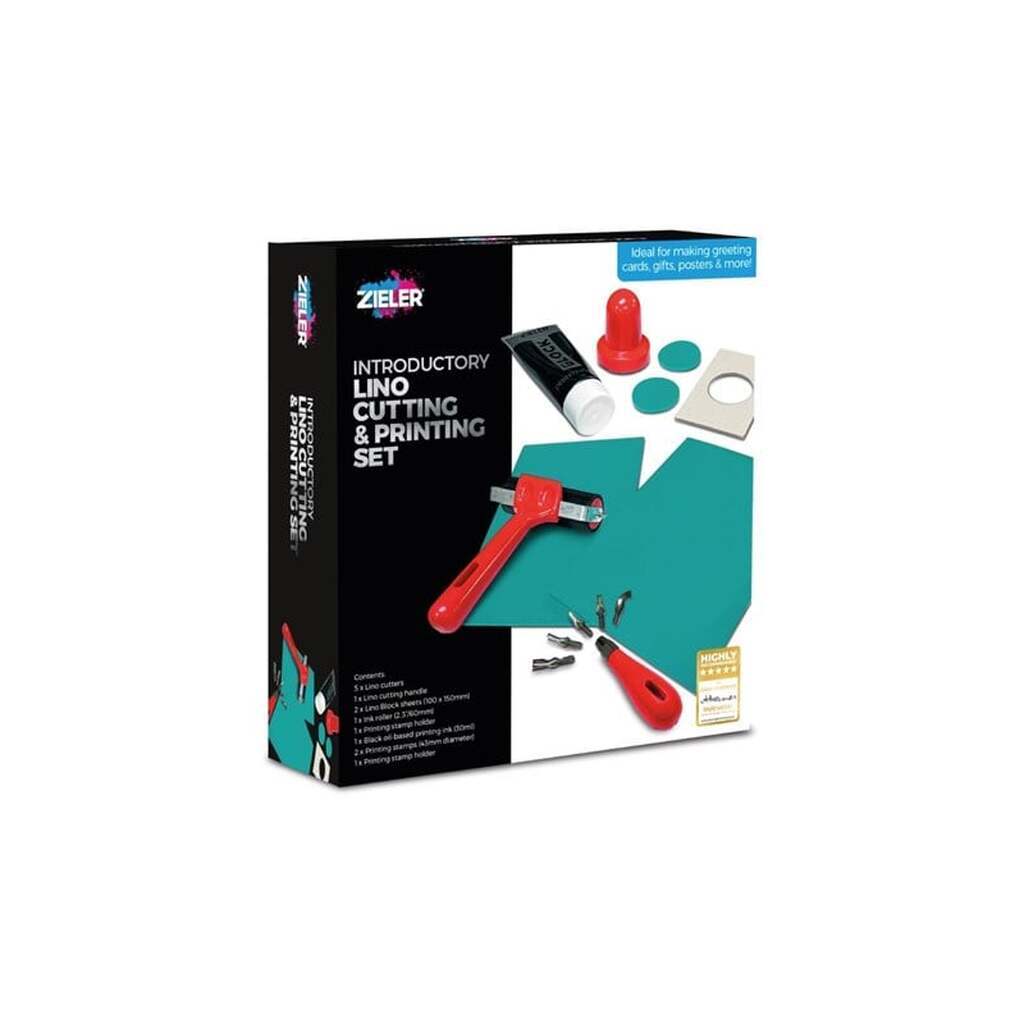 Zieler Linoliumstryk Starter sæt 16 dele