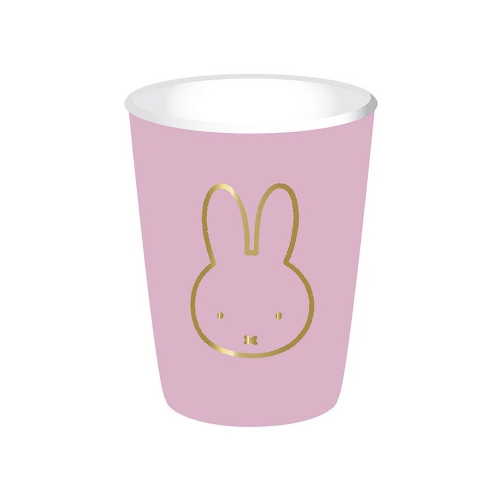 Haza Witbaard Cups Miffy Pink 8 pcs.