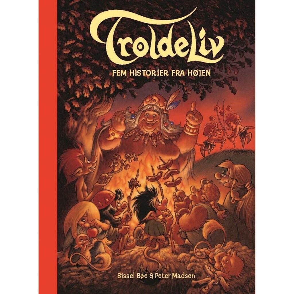 Troldeliv - Fem historier fra højen (rød) - Børnebog - Hardcover