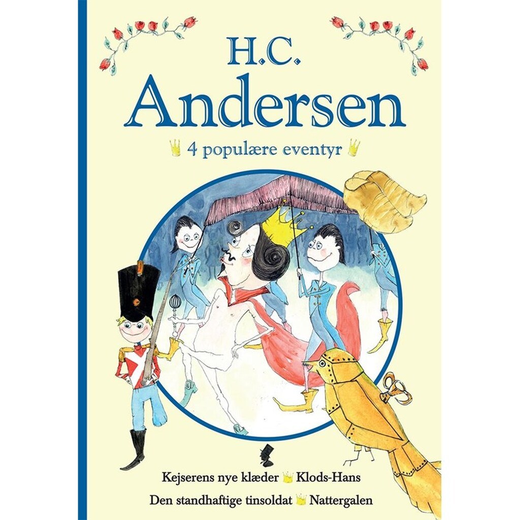 H. C. Andersen - 4 populære eventyr Blå - Børnebog - Hardcover