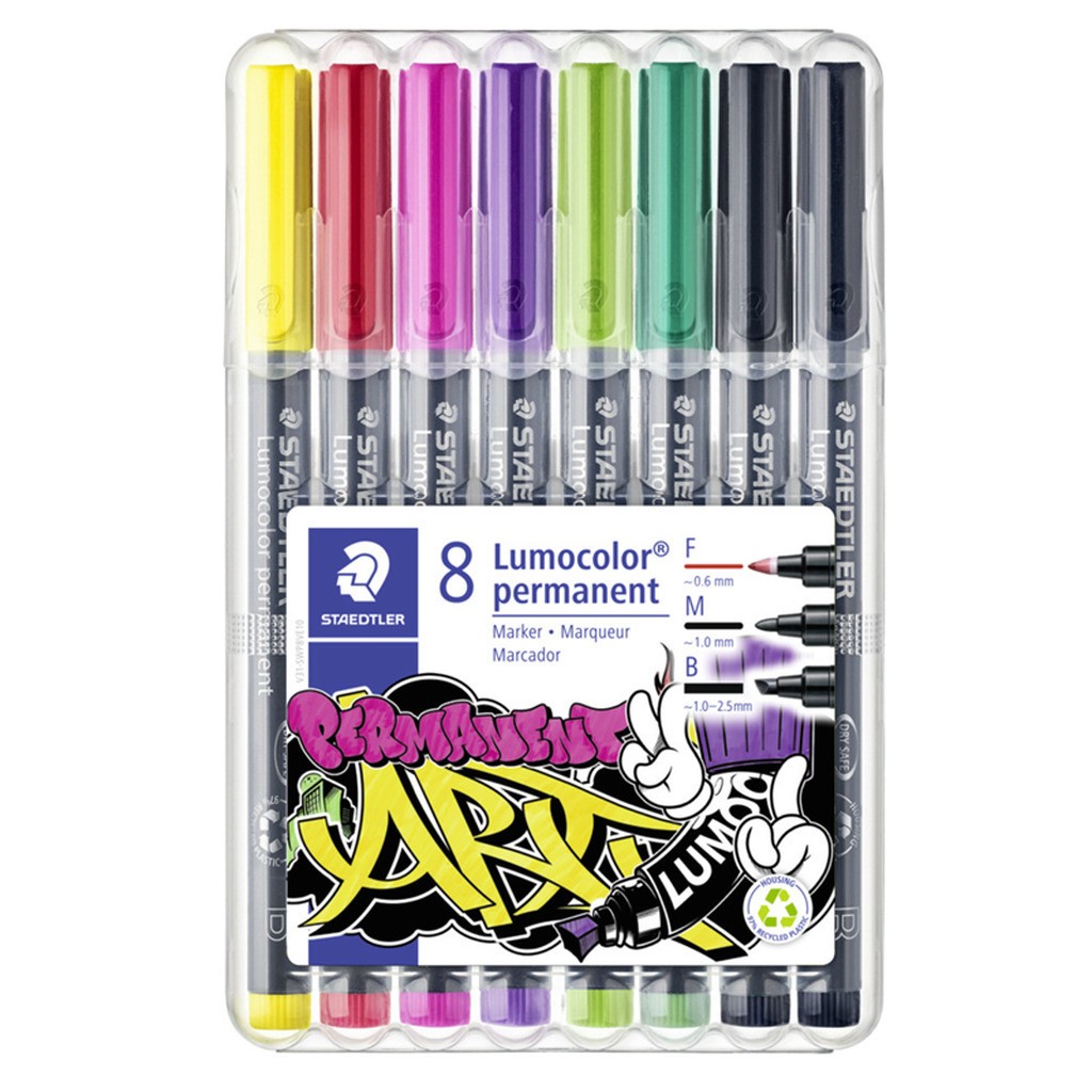 Staedtler Lumocolor Perm Fmb 8 ass/boks