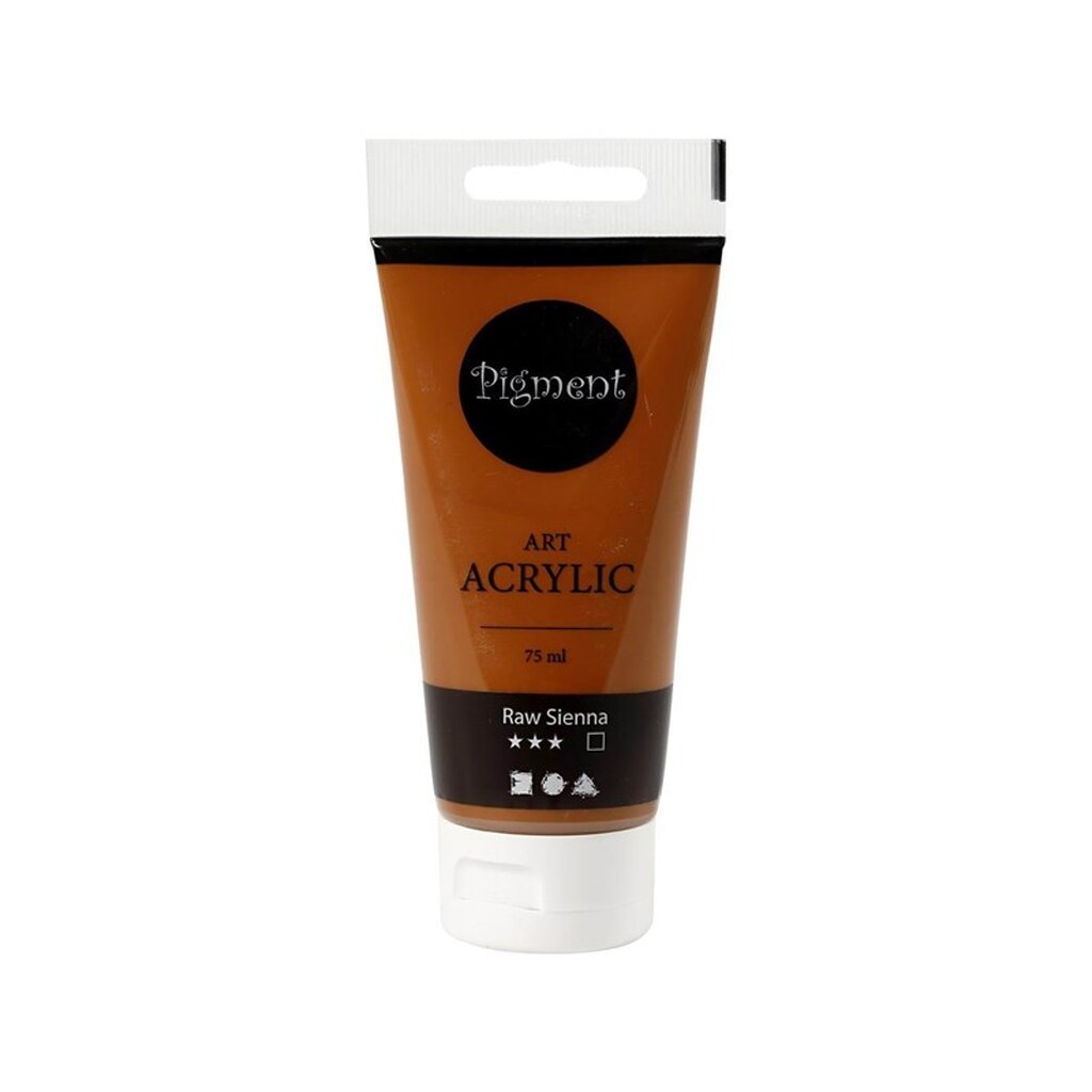 Creativ Company Pigment Art Acrylic Paint Raw Sienna Brown 75ml