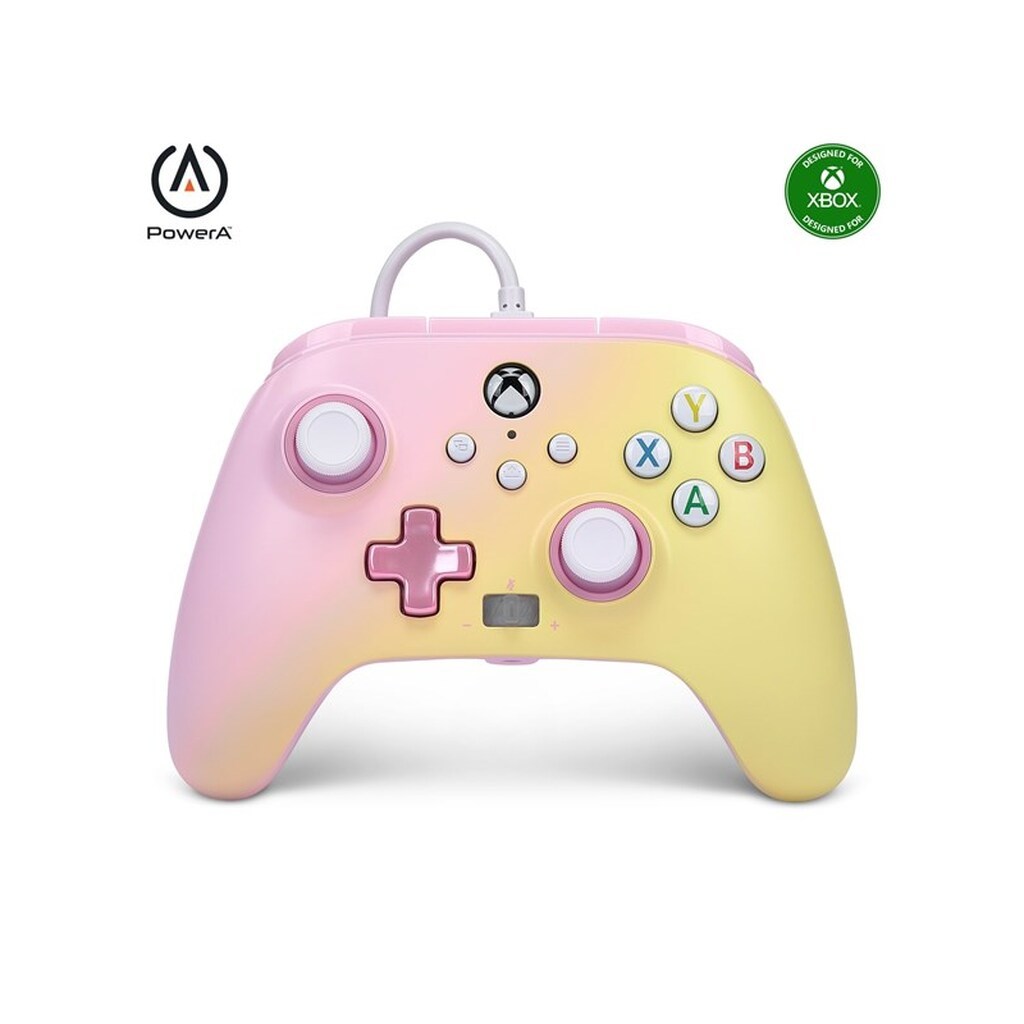 PowerA Enhanced kablet controller til Xbox Series X|S - Pink Lemonade - Wired Controller - Microsoft Xbox One