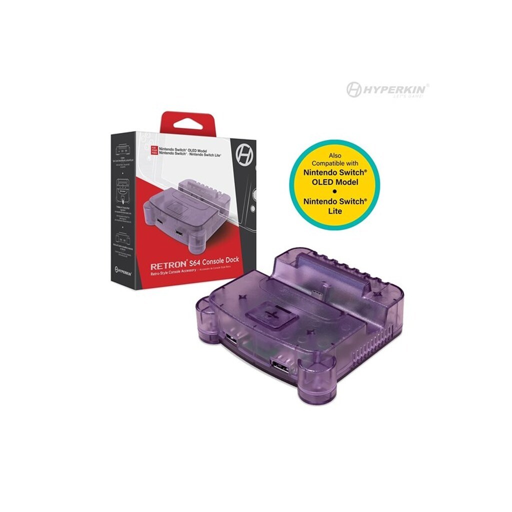 Hyperkin RetroN S64 Console Dock - Purple - Wired - Nintendo Switch
