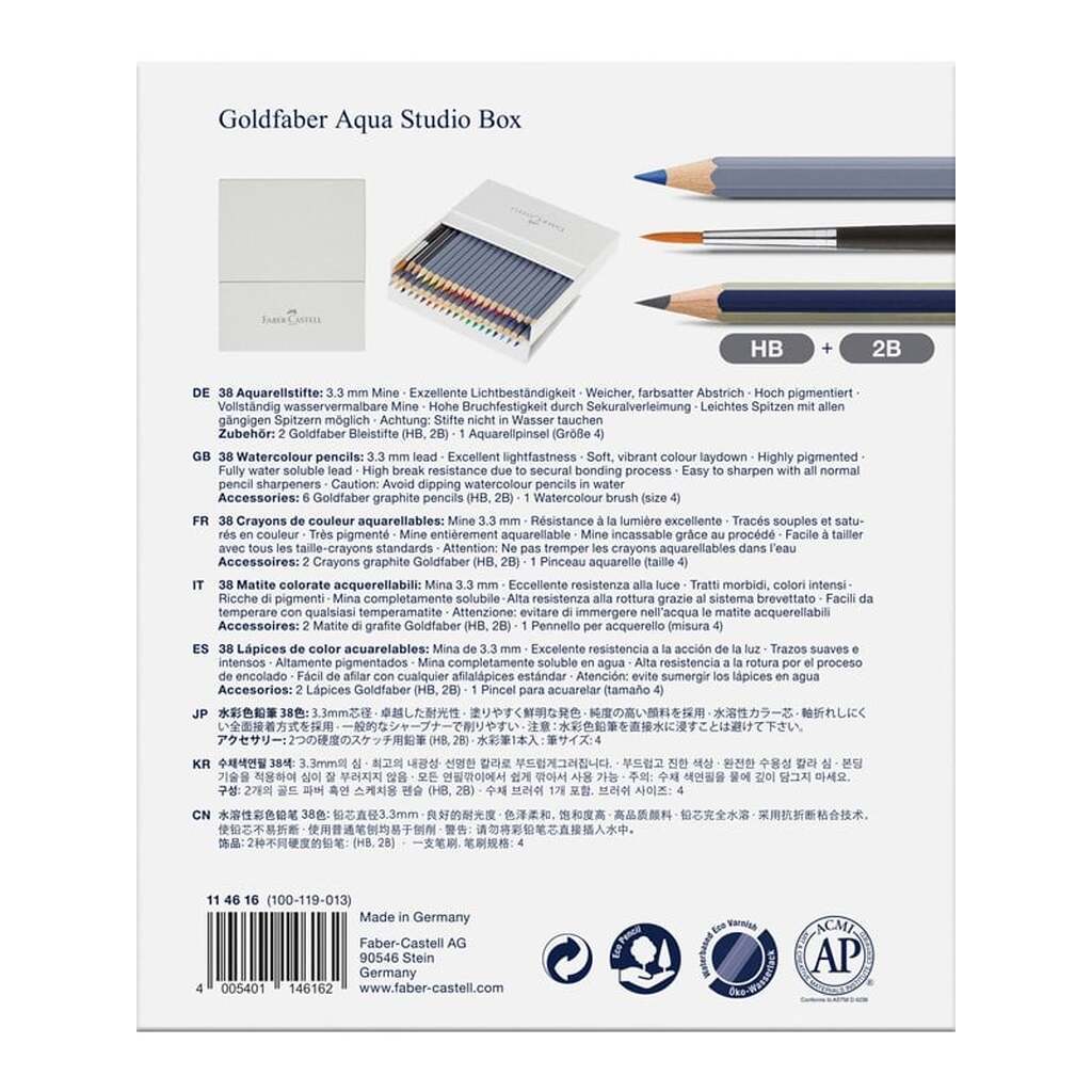 Faber-Castell Goldfaber Aqua akvarelblyant, studioæske
