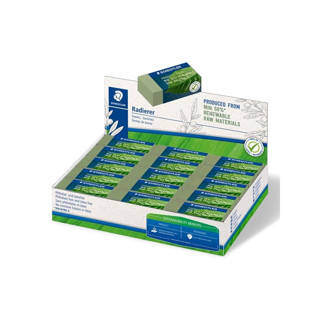 Staedtler VISKELÆDERRÅ MAT. 56% 49X19X13mm, ÆSKE 30 STK