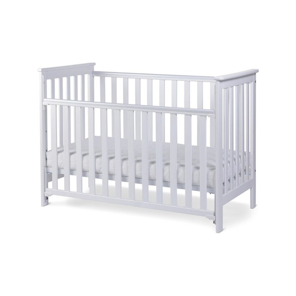 Nordbaby Leolia - tremmeseng, 120 x 60 cm, foldbar side, hvid
