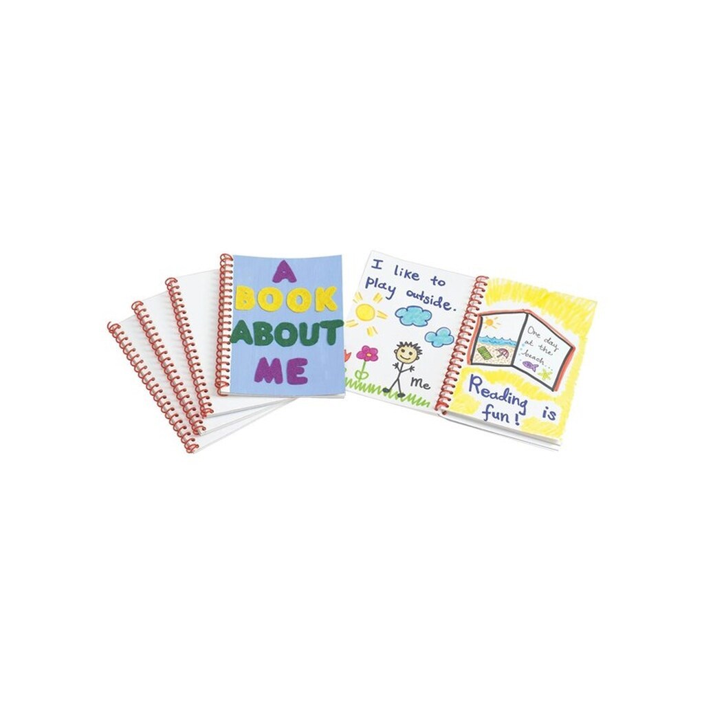 Colorations - Blank Notebook with White Cover Set of 24