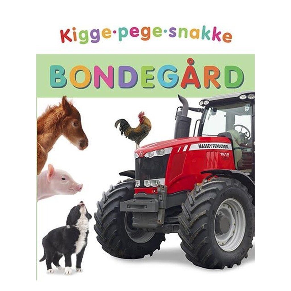 Kigge-pege-snakke: Bondegård - Børnebog - Papbog