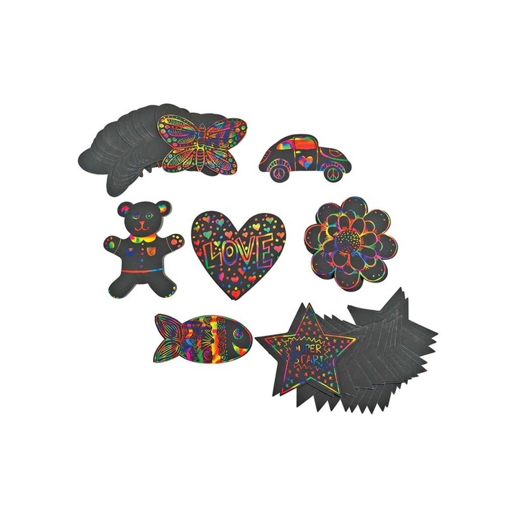 Colorations - Scratch Figures Shapes 98pcs.