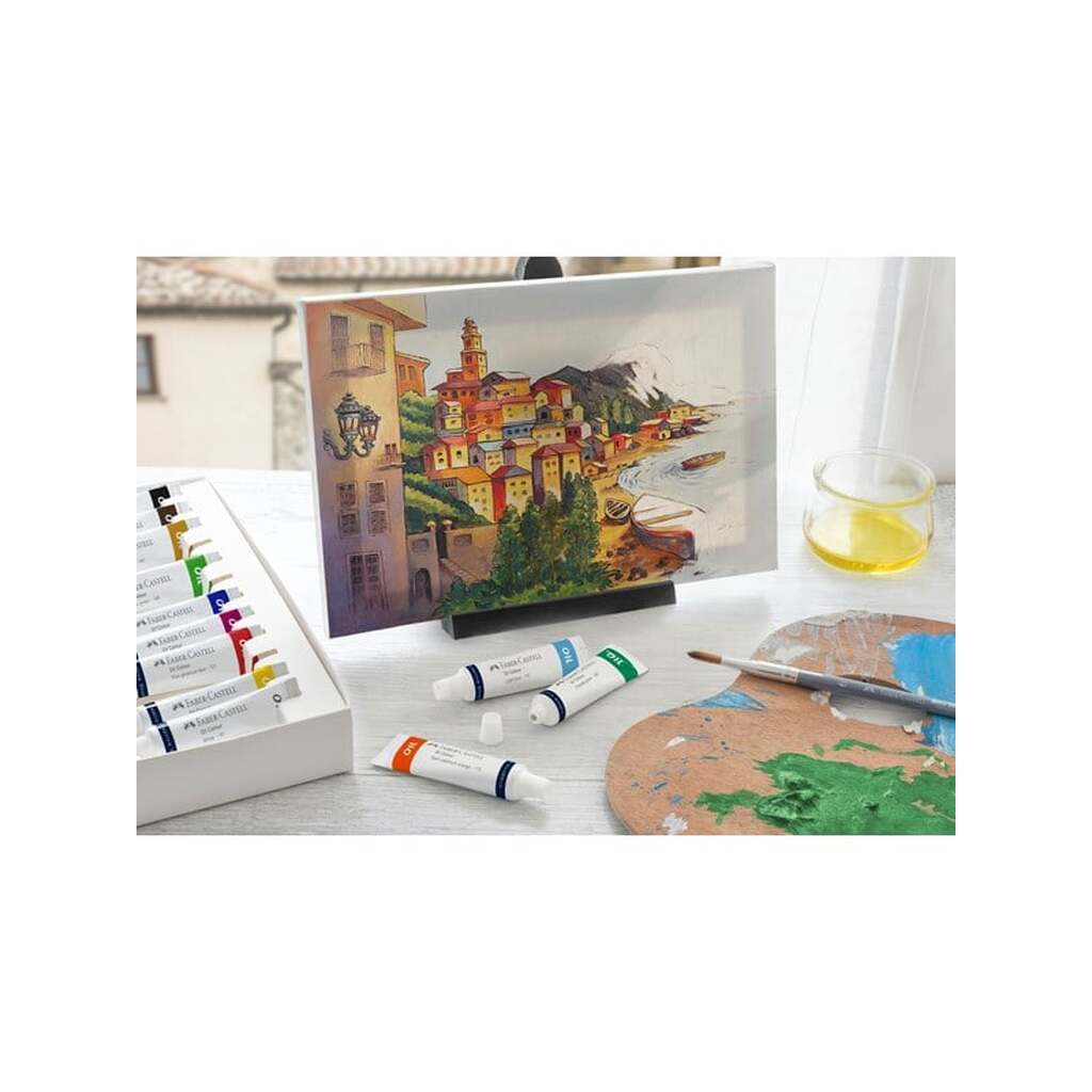 Faber-Castell Oliefarver, papæske med 12, 12x 20 ml tube