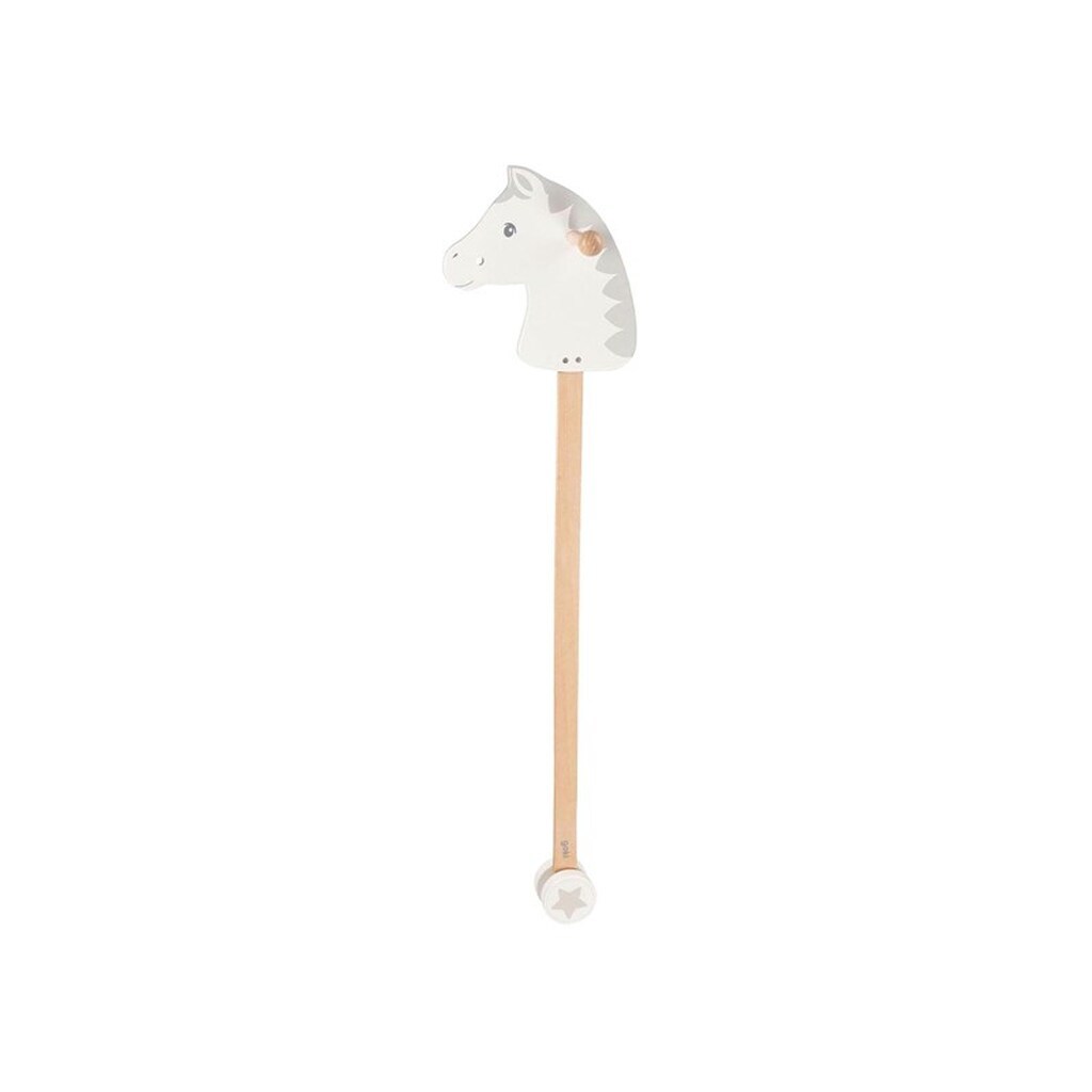 Goki Wooden Hobby Horse White with Star