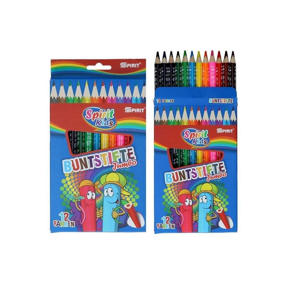 Spirit JUMBO farveblyanter. 12 stk.