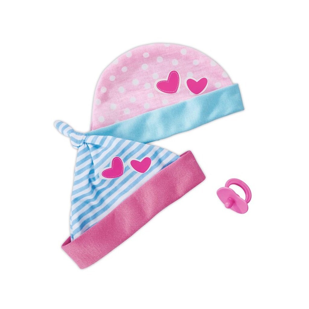 Simba New Born Baby Dukketilbehør 2-Pack Huer og Sut, 38-43 cm