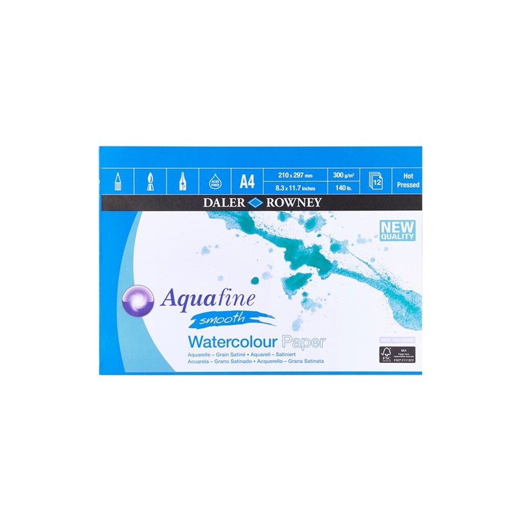Daler-Rowney Aquafine HP 12 Sheets 300G A4
