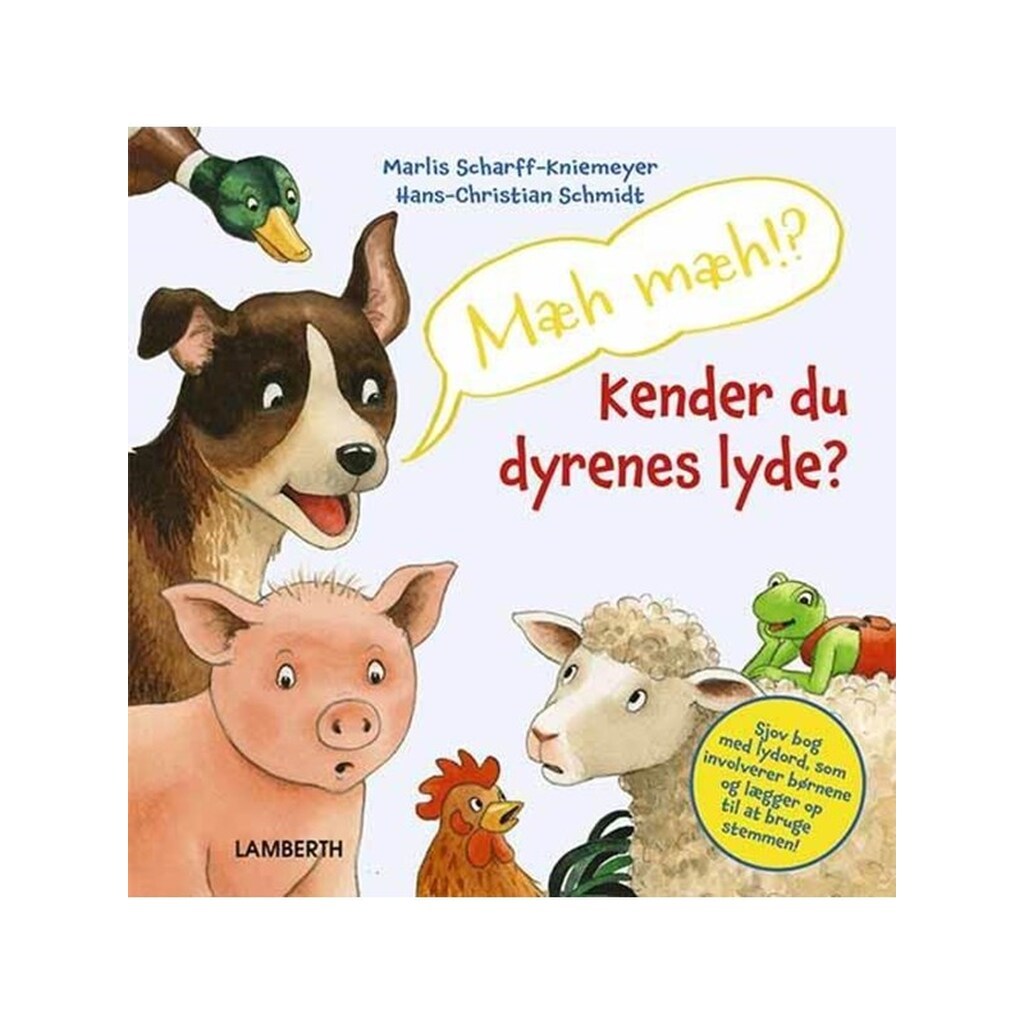 Mæh mæh!? Kender du dyrenes lyde? - Børnebog - hardcover