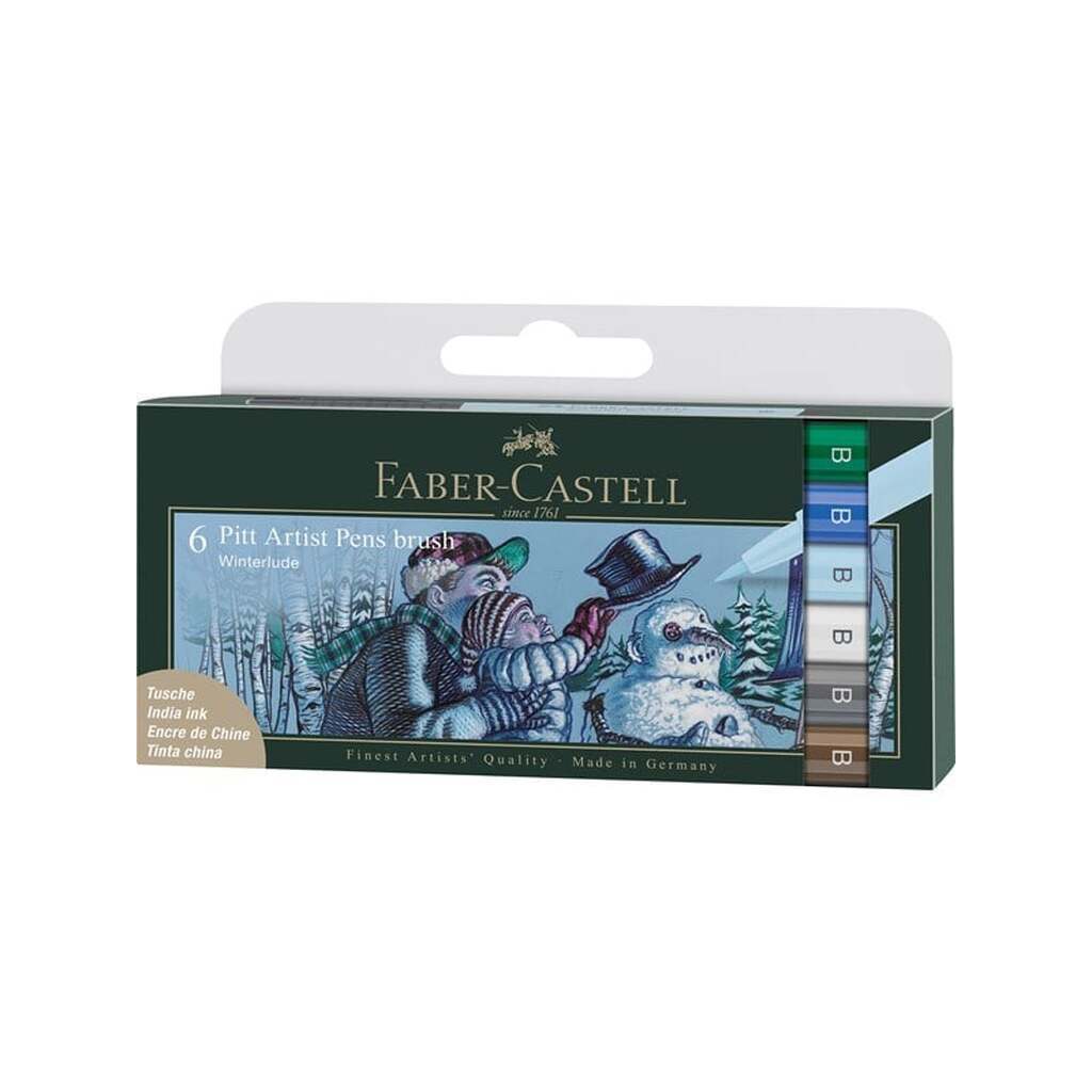 Faber-Castell Pitt artist pen B Winterlude 6 ass