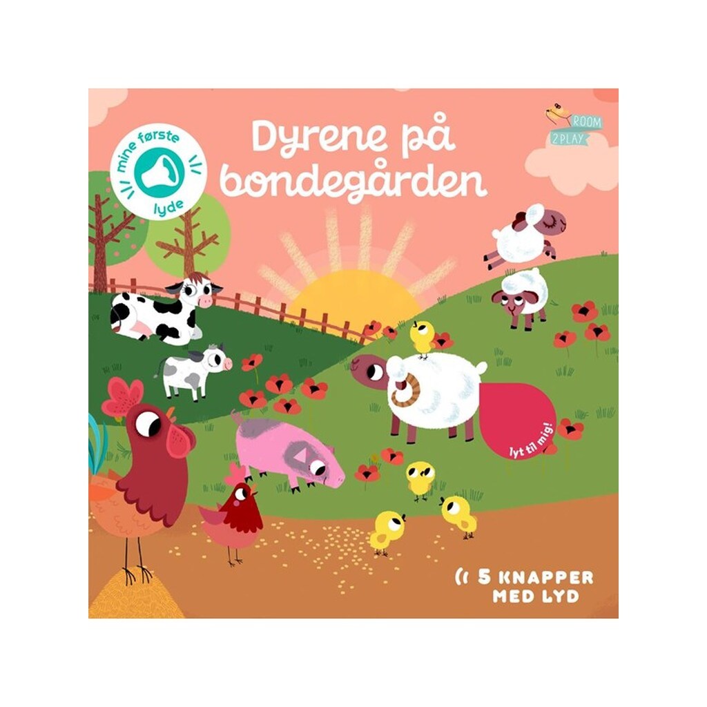Pegebog med lyd - Dyrene på bondegården - Børnebog - Board books