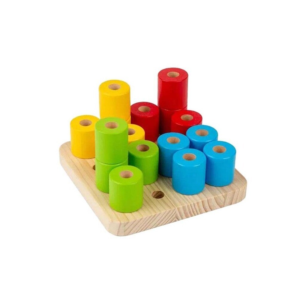 Bigjigs Wooden Wobbly Peg Board 17 pcs.