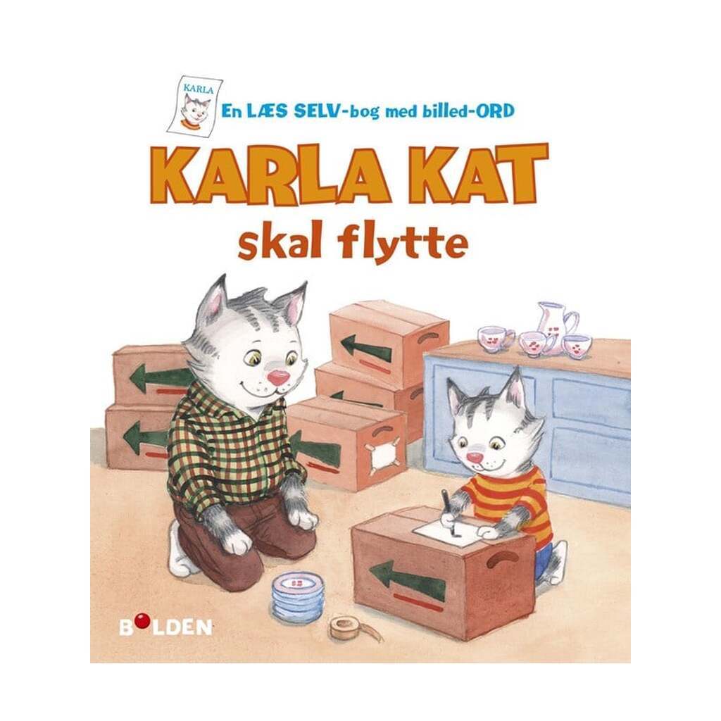 Karla Kat skal flytte - Børnebog - Hardcover