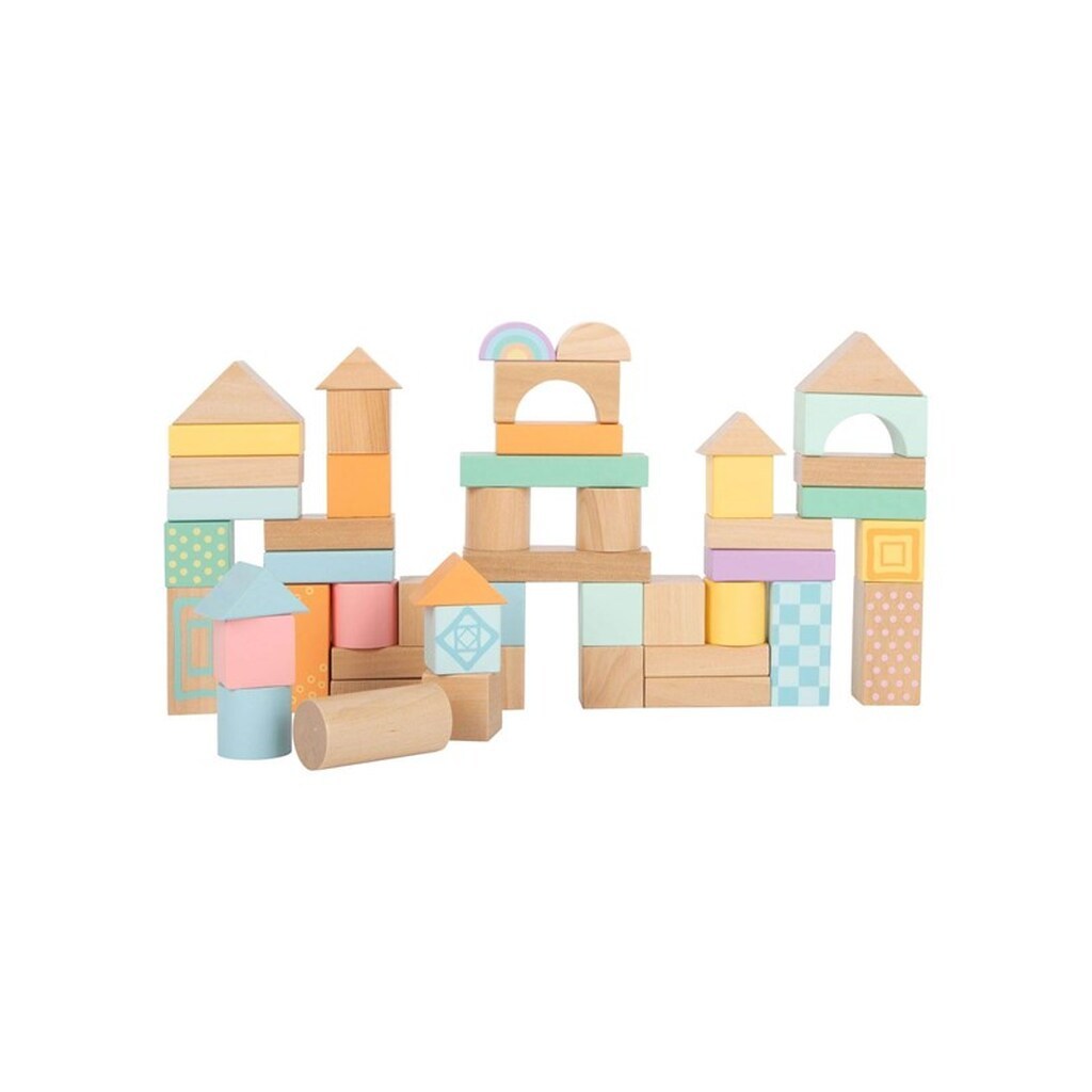 Small Foot - Wooden Building Blocks Pastel 50dlg.