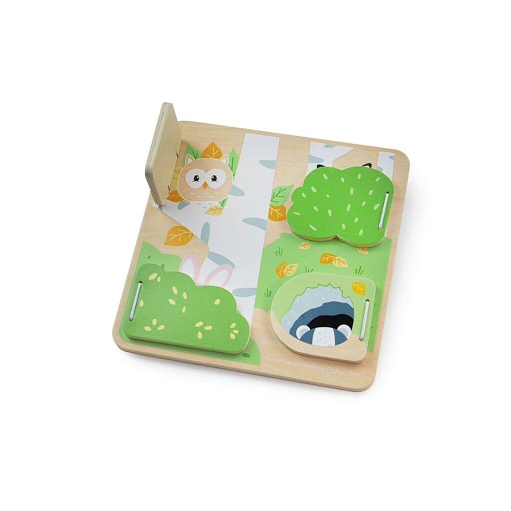 Bigjigs Woodland Wooden Hide and Seek Puzzle