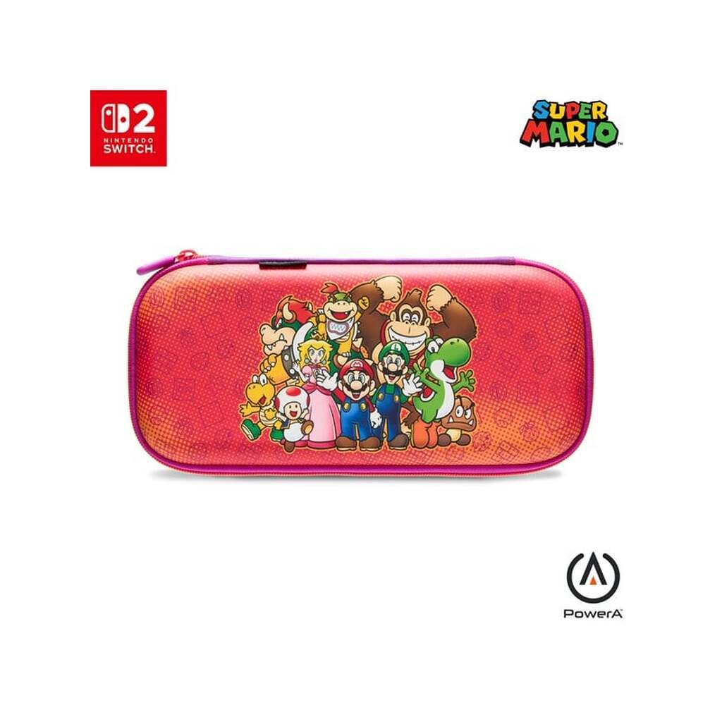 PowerA Slim Case til Nintendo Switch 2 - Mario and Friends, Officielt licenseret, Protective Case, Holder 10 spil