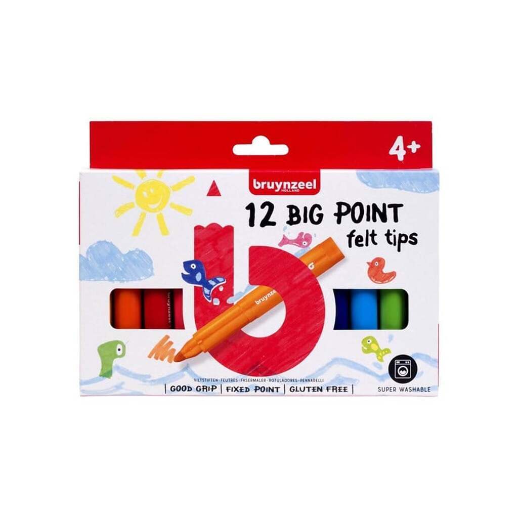Bruynzeel Kids Big Point Felt-tip Pens Set 12