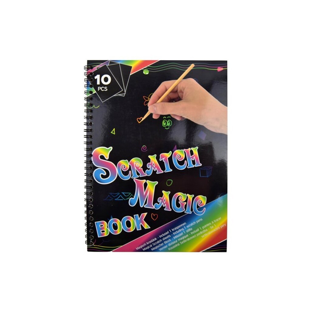 Pocket Money Magisk Color Scratch Bog A4 10 Sider med Pen