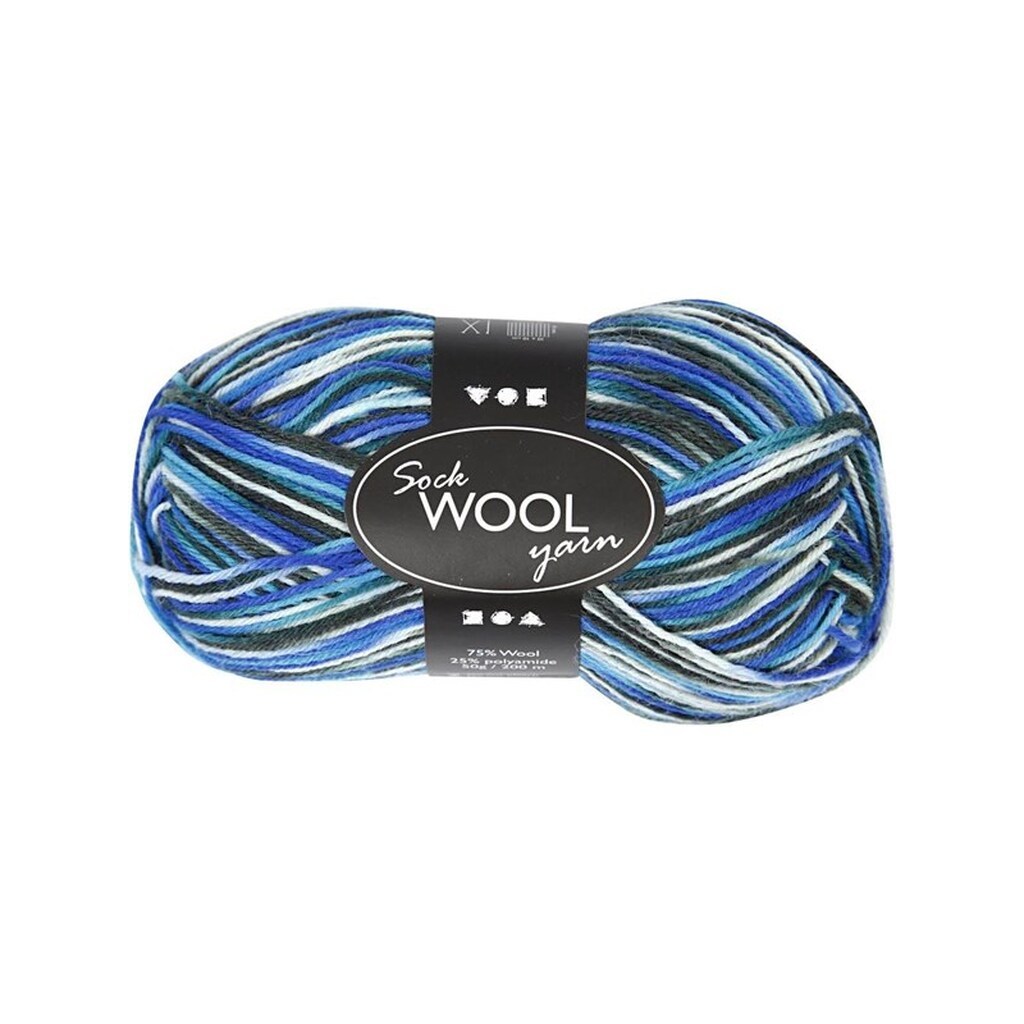 Creativ Company - Sock yarn Blue/Turquoise 200cm