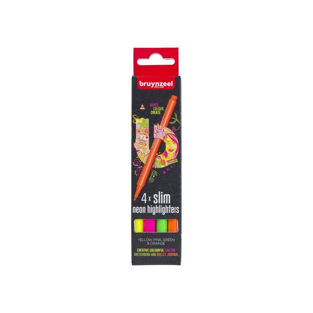 Bruynzeel - Highlighters Narrow Set 4 Colors