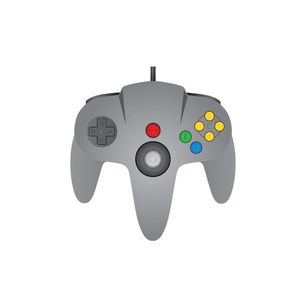 TeknoGame Wired N64 Controller Grey - Wired Controller - Nintendo 64