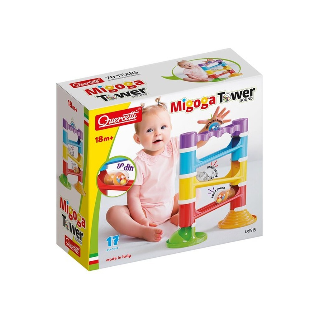 Quercetti Migoga tårn med lyd (17 dele)