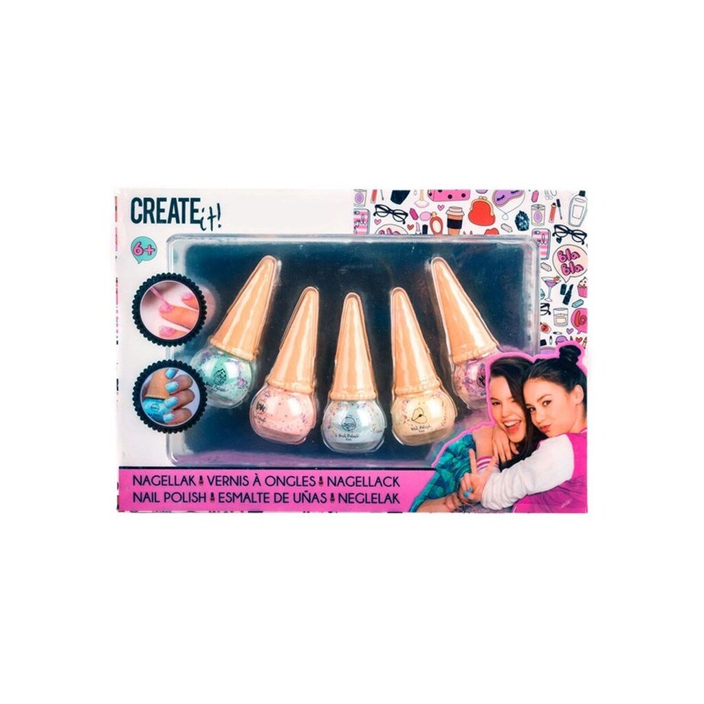 CREATE IT! - Beauty Glitter Nail Polish Ice Cream Cone 5 pcs.