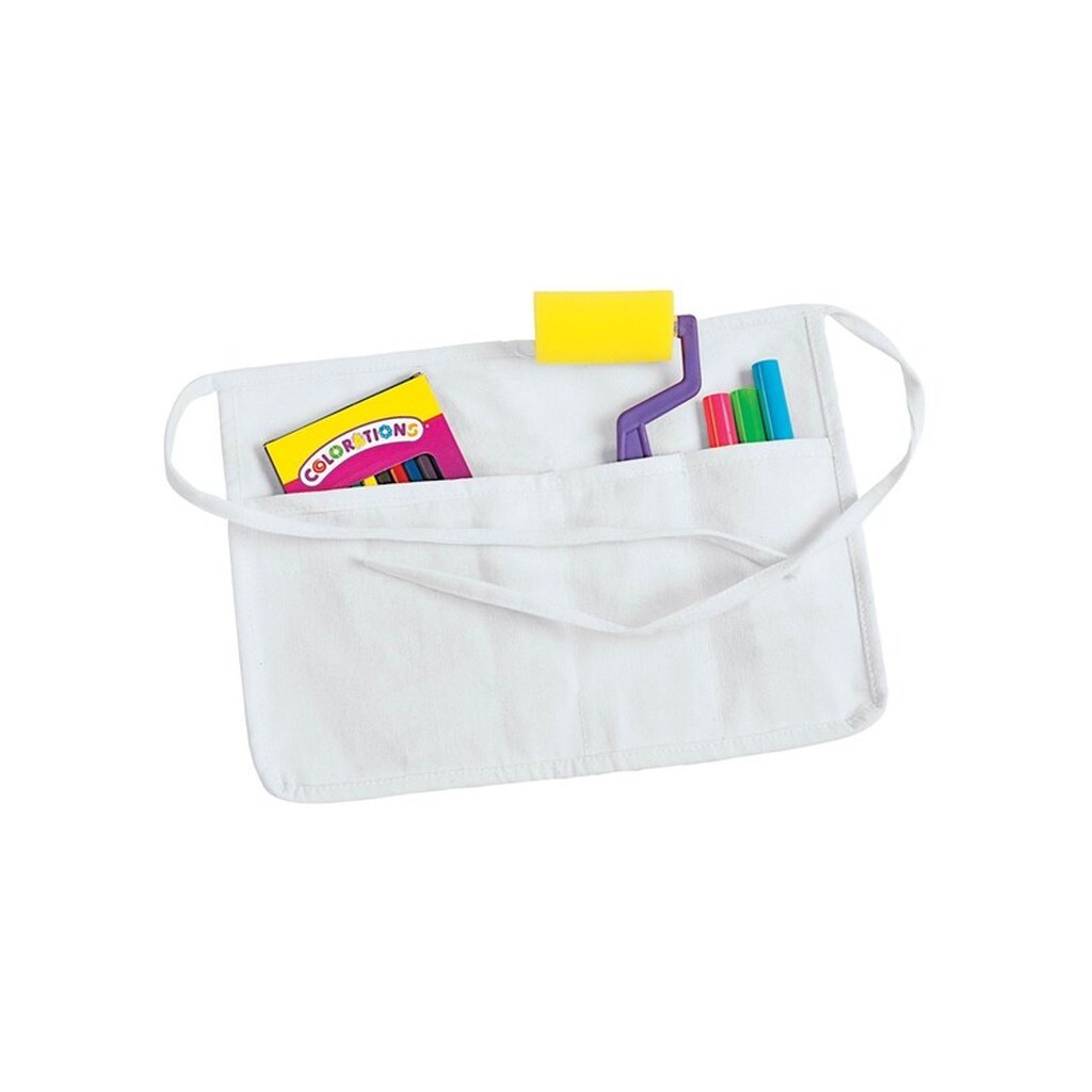 Colorations - Decorate your Own Apron with 2 Compartments. Set of 12